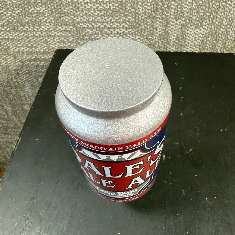 Oskar Blues Dale's Pale Ale Beer Can Tap Handle Silver Red Blue Colorado Barware